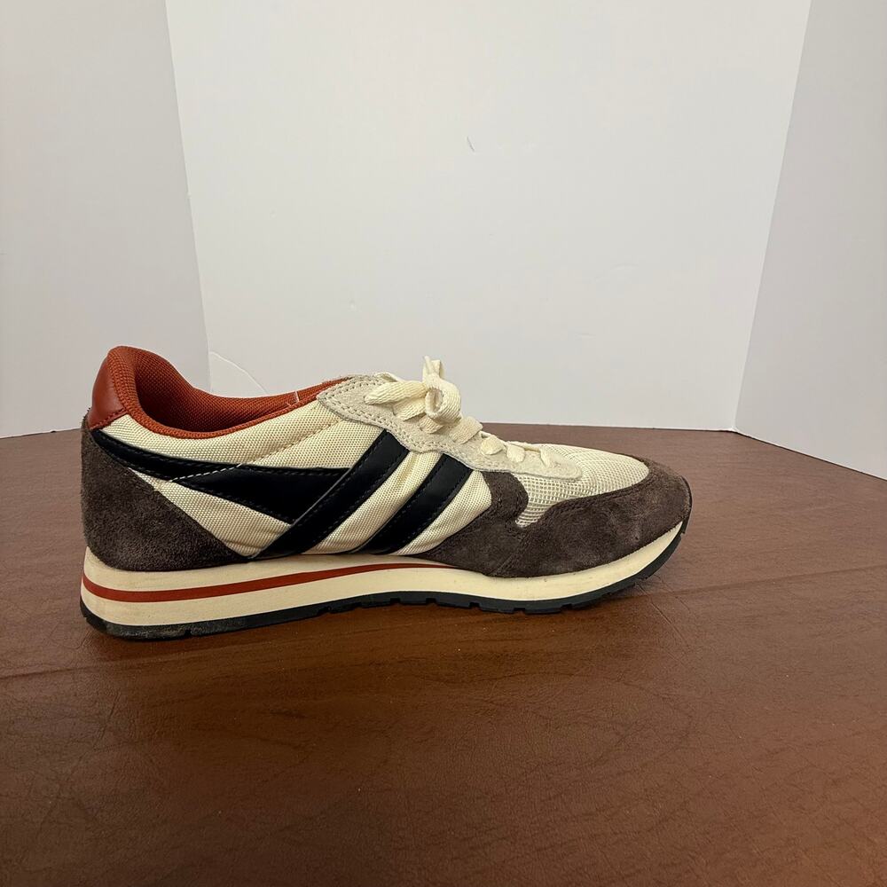 Gola Retro Low Top Sneakers White Tan Classic Trainer - Picture 4 of 9